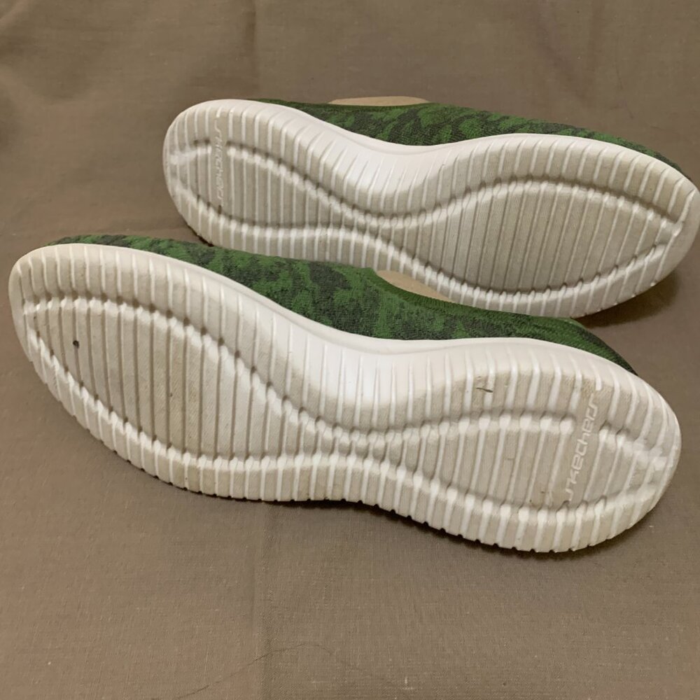 Skechers Memory Foam Sky's the Limit Olive/Orange Women's size 8.5 sneakers - Picture 4 of 6